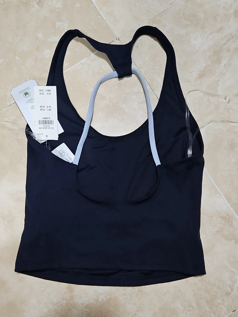 NWT Hollister Gilly Hicks S Navy Racerback Crop Tank Top - Women